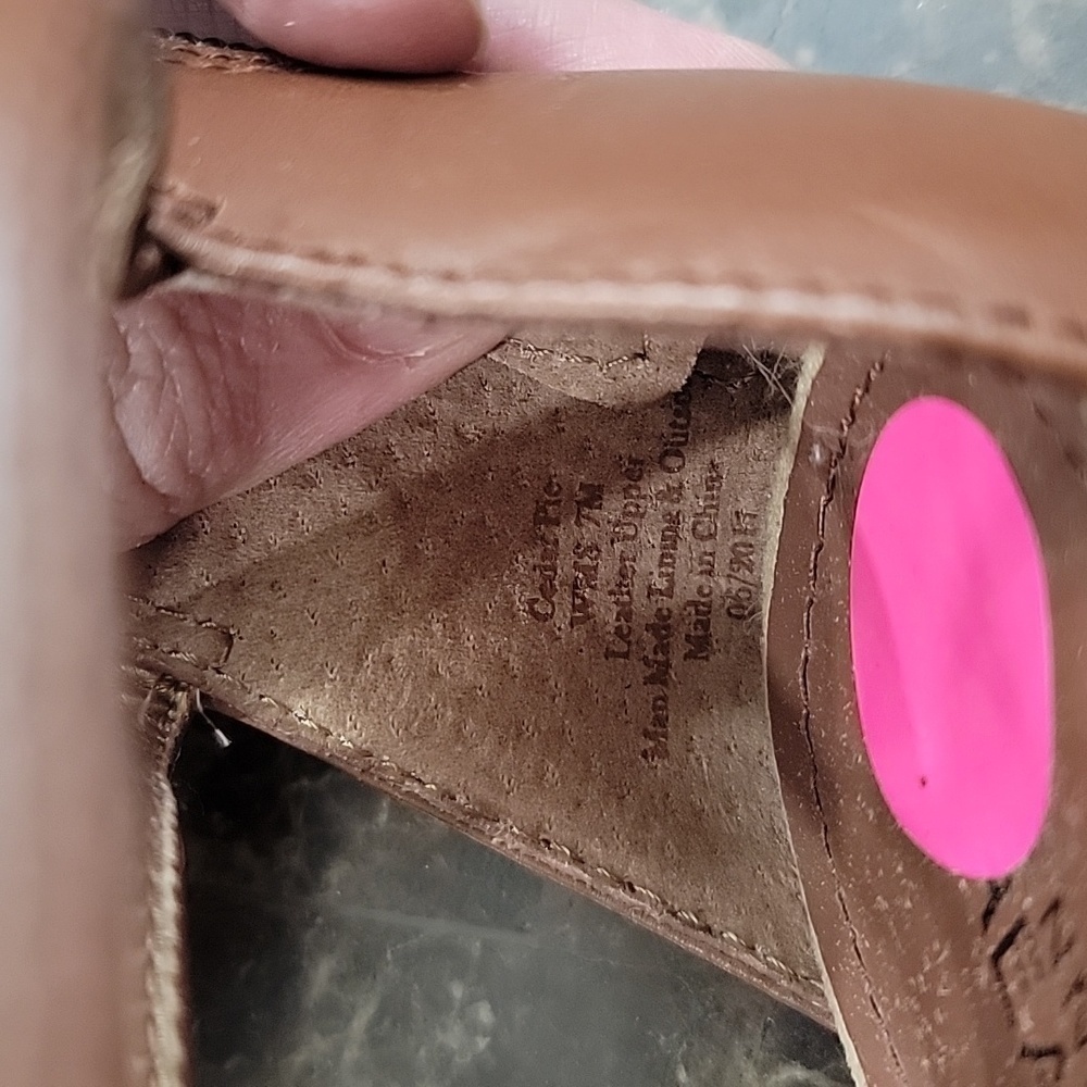 KENNETH Cole Reaction Woman's Leather Wedge Sandal 7M - Picture 8 of 10